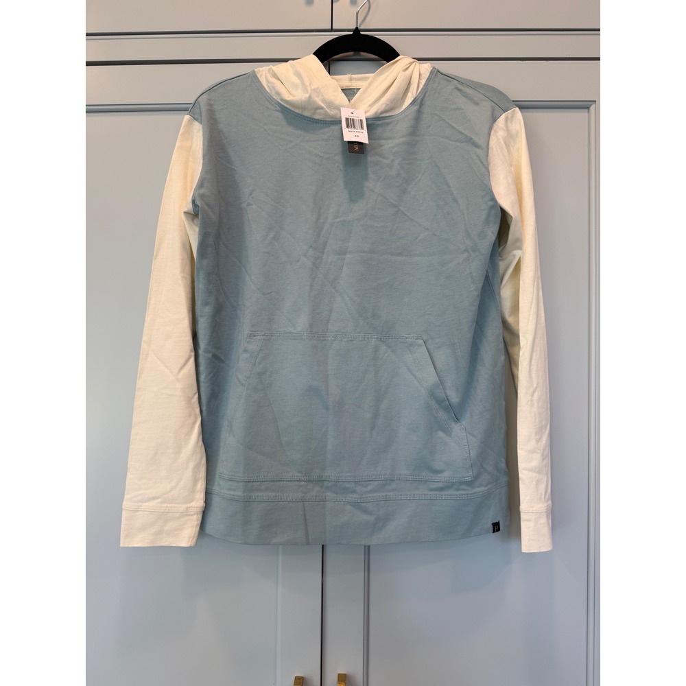 Pendleton Mens Colorblock 100% Cotton Hoodie T-Shirt Blue Cream TB279-87019‎ XS